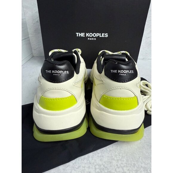 THE KOOPLES Women’s White Chunky-Soled Leather Trainers, Dad Sneakers FR‎ 38 - Picture 9 of 9